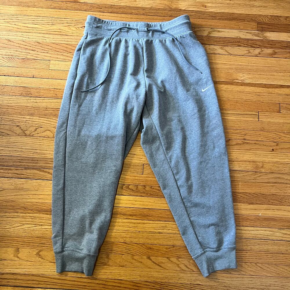 Nike One Jogger Pants Womens 0X Standard High Rise 7/8 Length Gray FB5436 Plus
